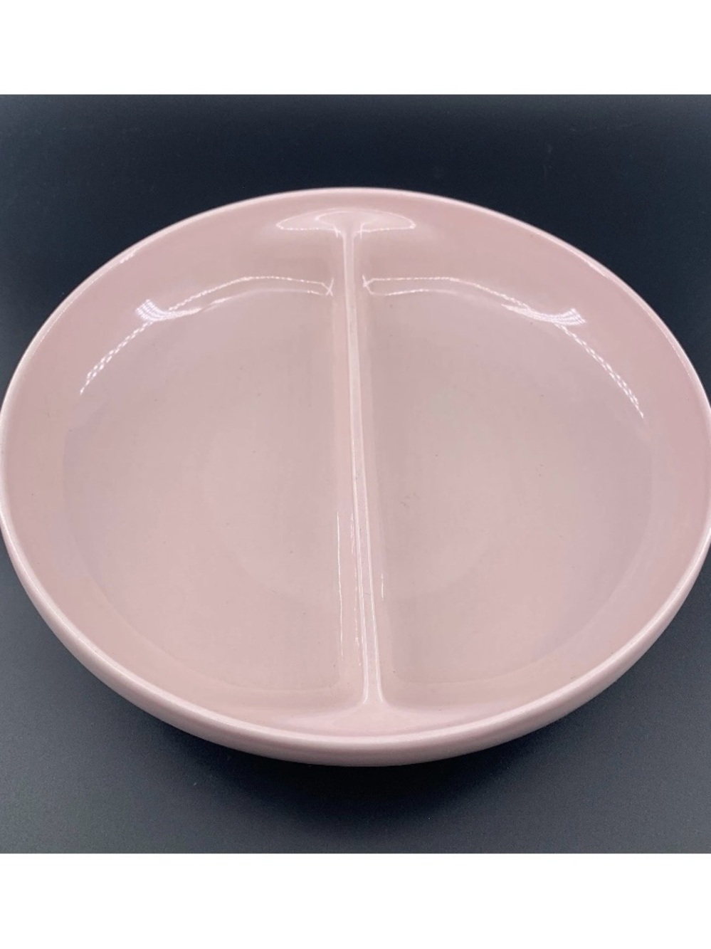 Russell Wright Iroquois Casual China Pink Sherbet Divided Serving Bowl MCM